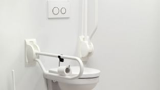 Handicare toiletbeugel opklapbaar 500MM Staal wit LI2603.3501-02